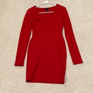 Forever21 Red long sleeve dress